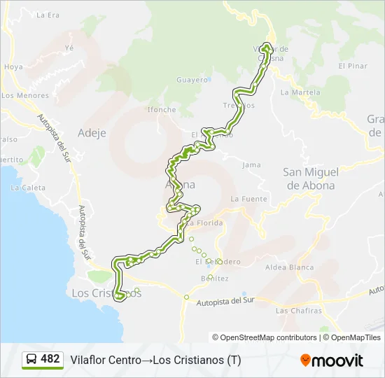 482 Bus Line Map