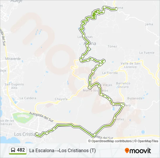 482 Bus Line Map