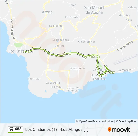 483 Bus Line Map