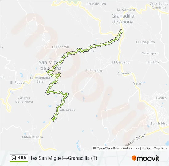 486 Bus Line Map