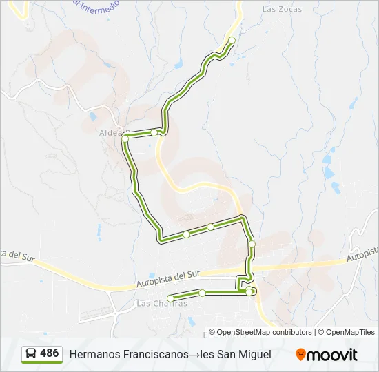 486 Bus Line Map