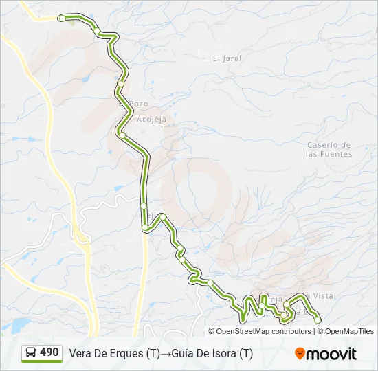 490 Bus Line Map