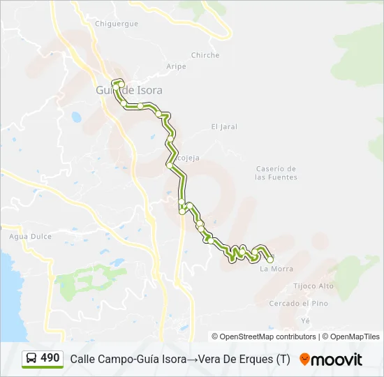 490 Bus Line Map