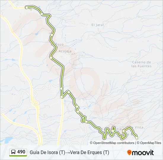 490 Bus Line Map