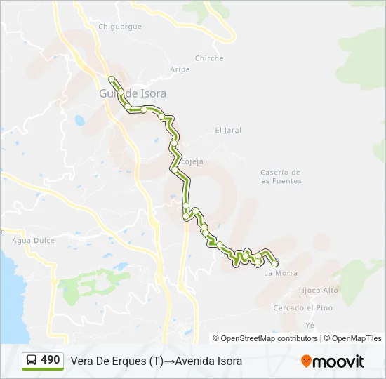 490 Bus Line Map