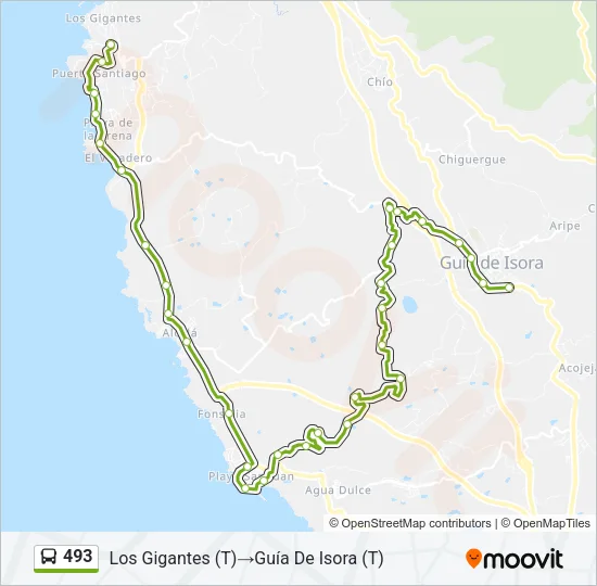 493 Bus Line Map