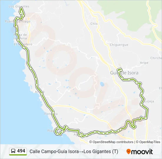 494 Bus Line Map