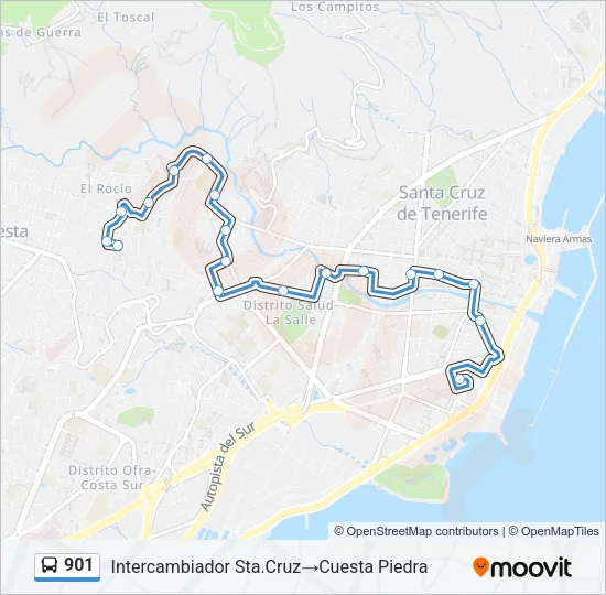 901 Bus Line Map