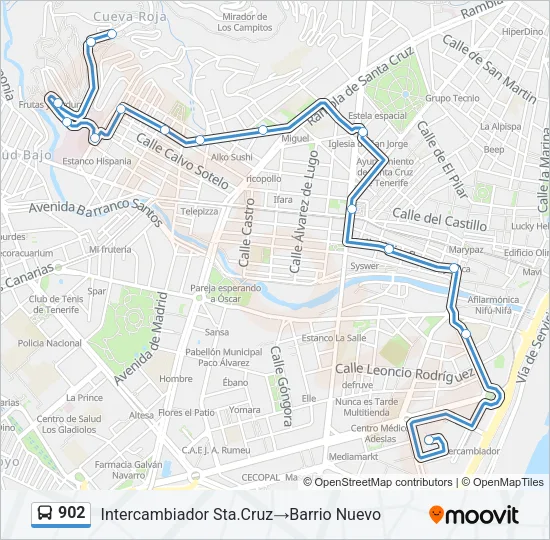 902 Bus Line Map