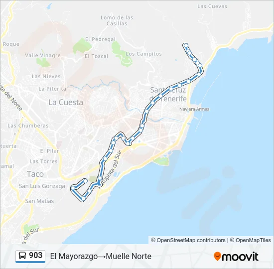 903 Bus Line Map