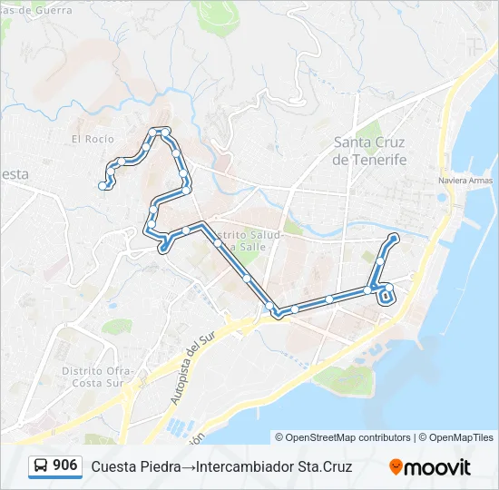 906 Bus Line Map