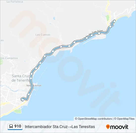 910 Bus Line Map