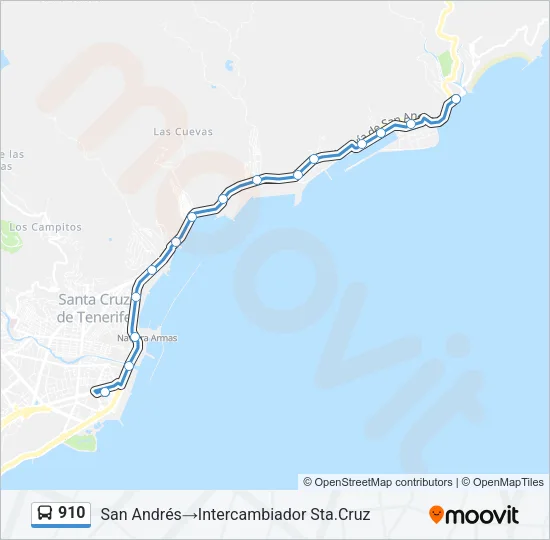 910 Bus Line Map