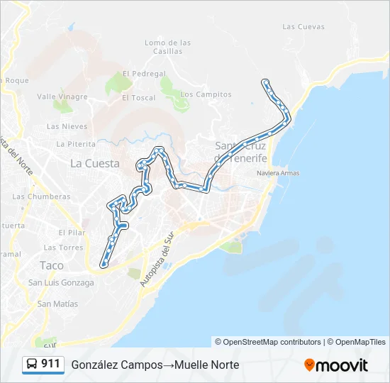 911 Bus Line Map