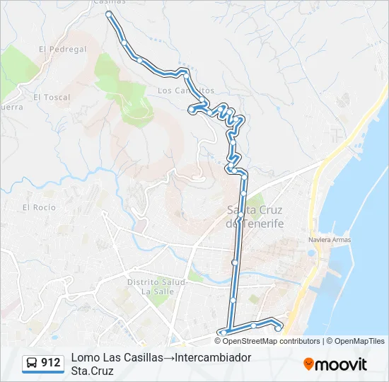 912 Bus Line Map