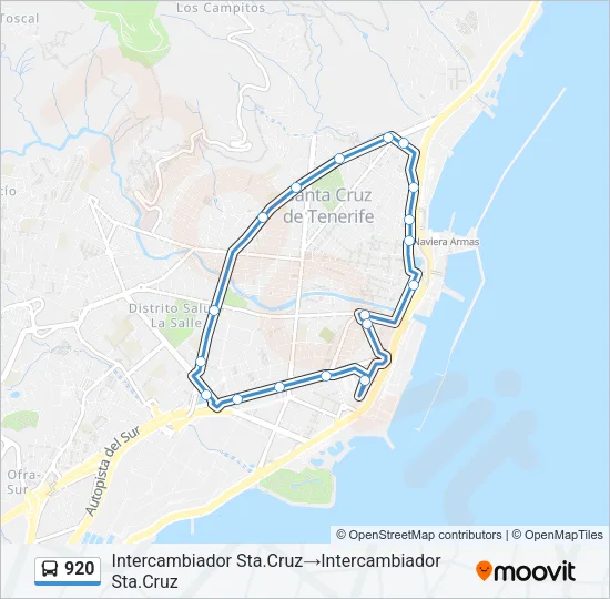 920 Bus Line Map
