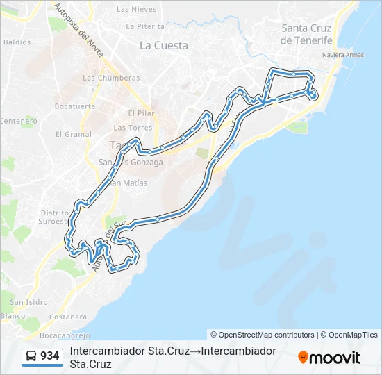 934 Bus Line Map