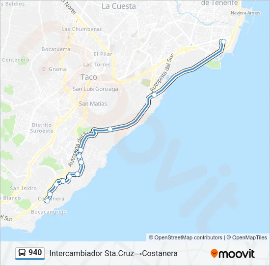940 Bus Line Map