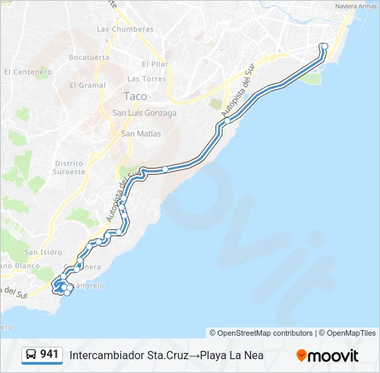 941 Bus Line Map