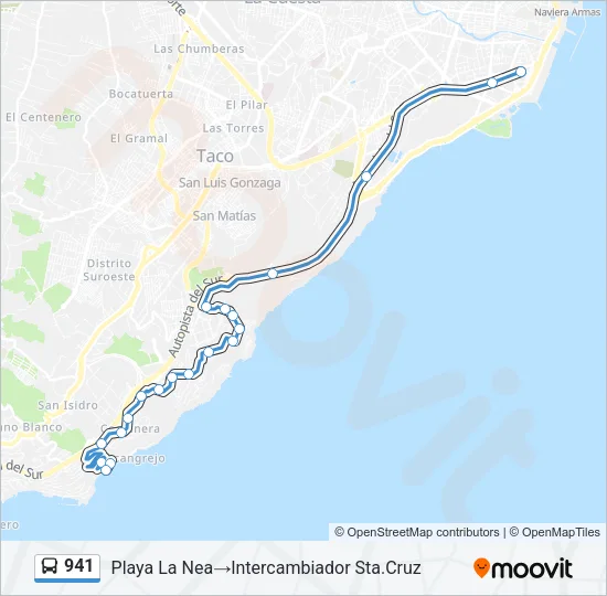 941 Bus Line Map