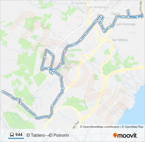 944 Bus Line Map