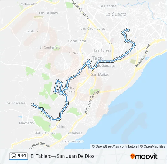 944 Bus Line Map