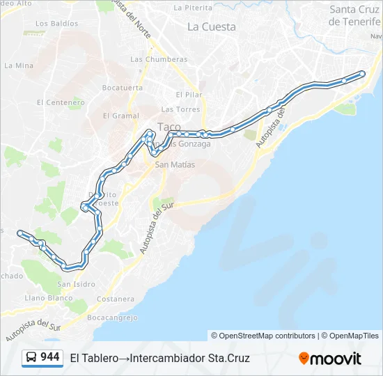 944 Bus Line Map