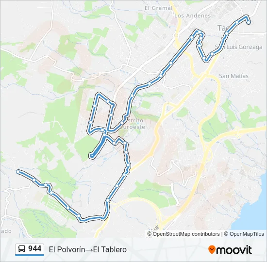 944 Bus Line Map
