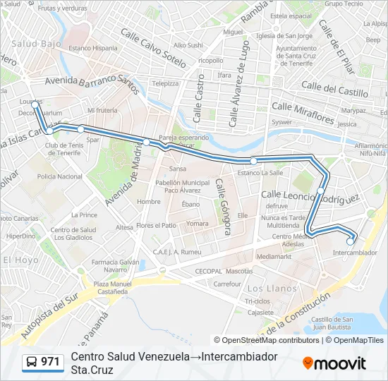 971 Bus Line Map