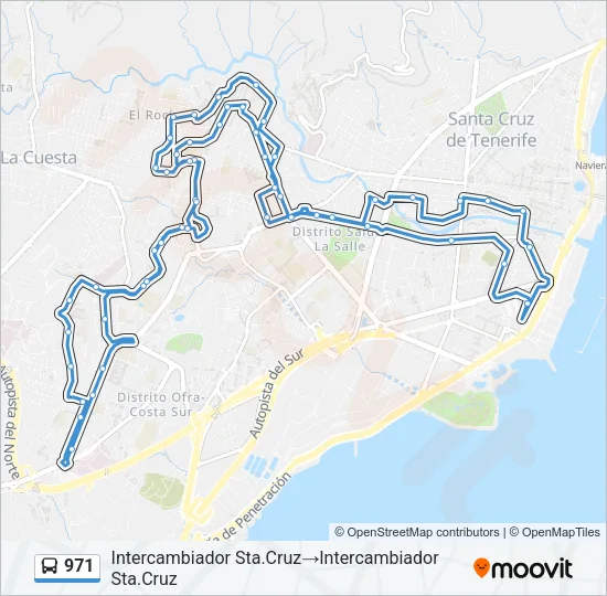 971 Bus Line Map