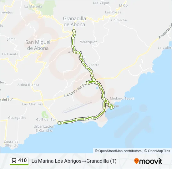 410 Bus Line Map