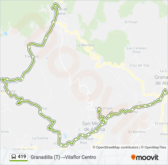 419 Bus Line Map