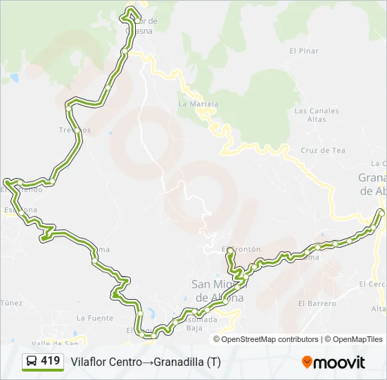 419 Bus Line Map