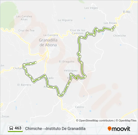 463 Bus Line Map