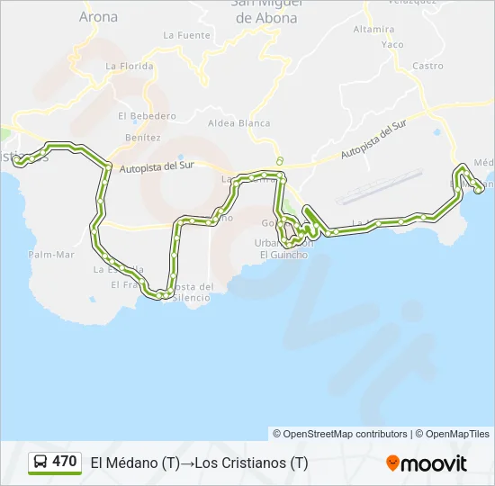470 Bus Line Map