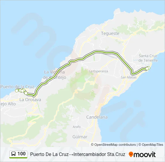 100 Bus Line Map