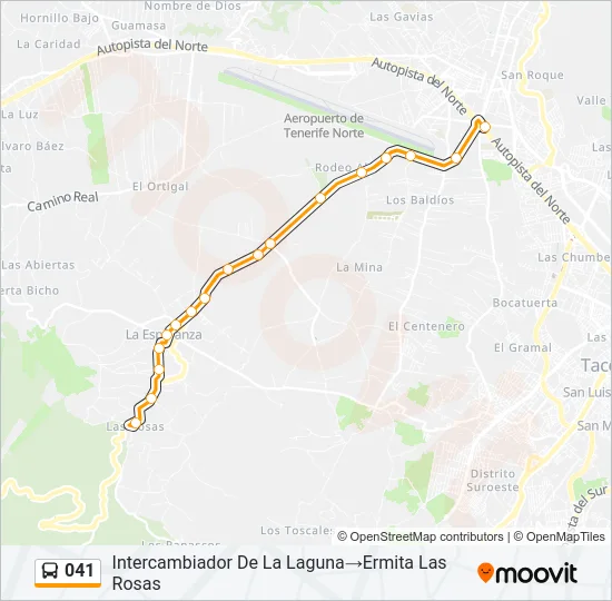 041 Bus Line Map