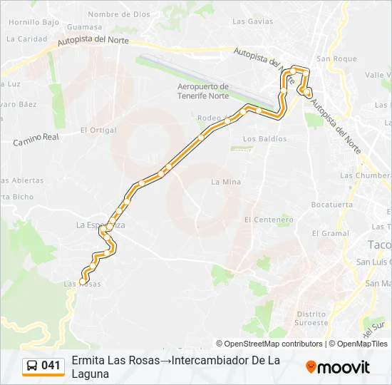 041 Bus Line Map