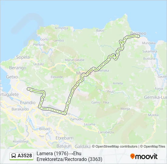 A3528 Bus Line Map