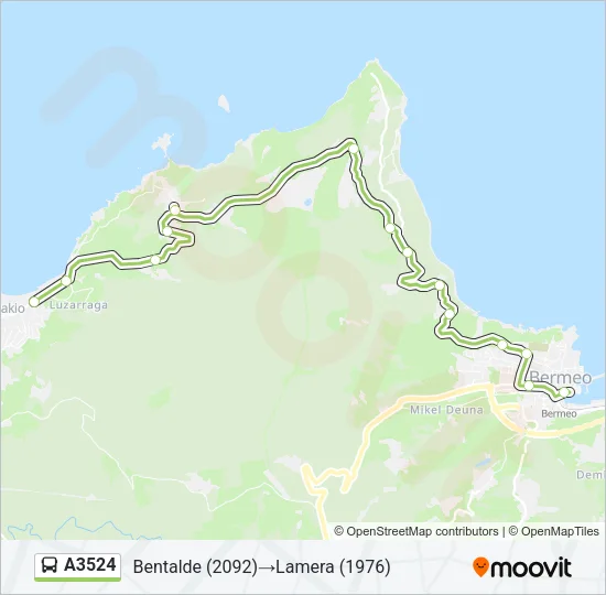 A3524 Bus Line Map