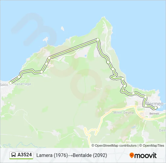 A3524 Bus Line Map