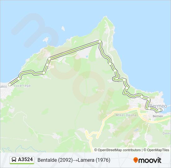 A3524 Bus Line Map