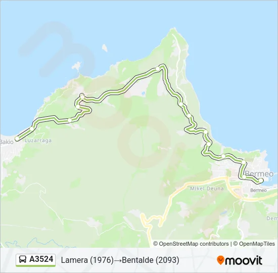 A3524 Bus Line Map