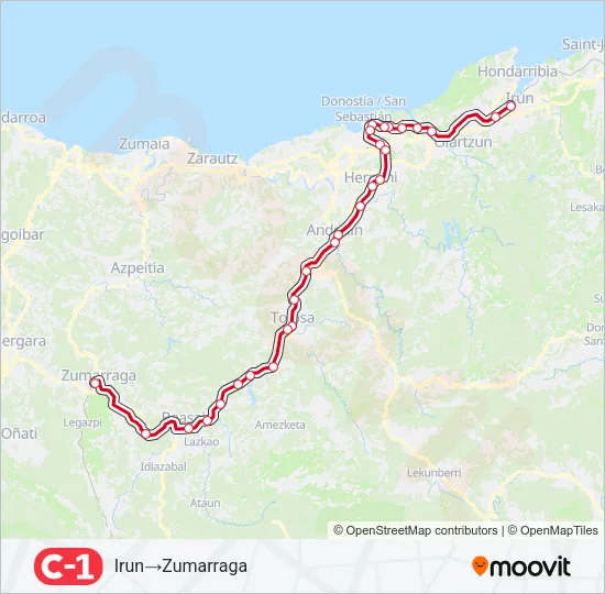 C1 Train Line Map