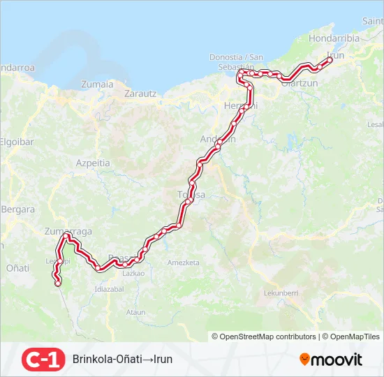 C1 Train Line Map