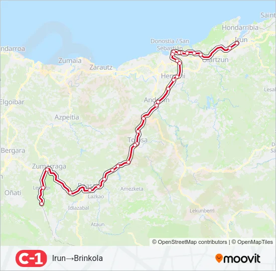C1 Train Line Map