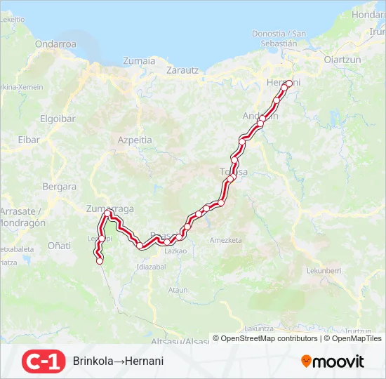 C1 Train Line Map