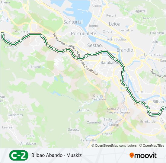 C2 Train Line Map