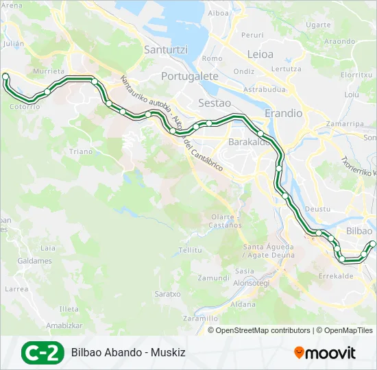 C2 Train Line Map