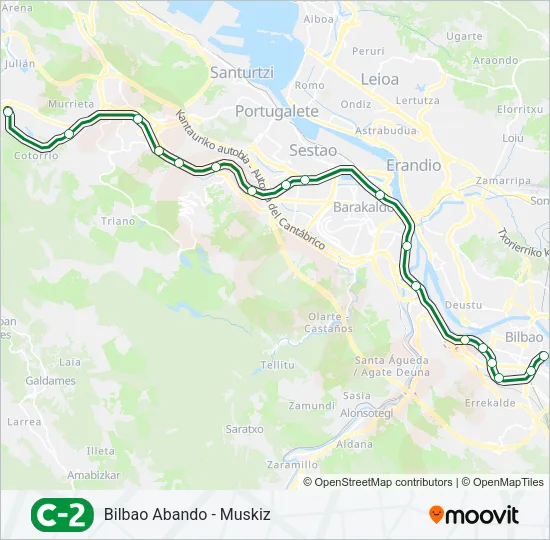 C2 Train Line Map
